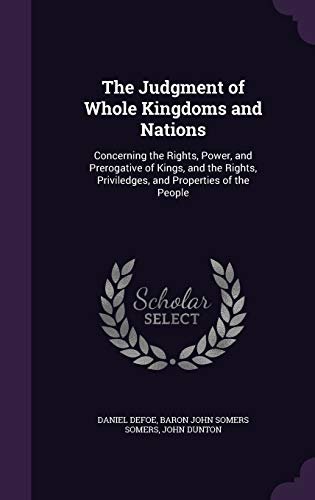 Book cover for "The Judgment of Whole Kingdoms and Nations" by Daniel Defoe