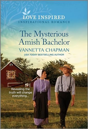 Book cover for "The Mysterious Amish Bachelor" by Vannetta Chapman