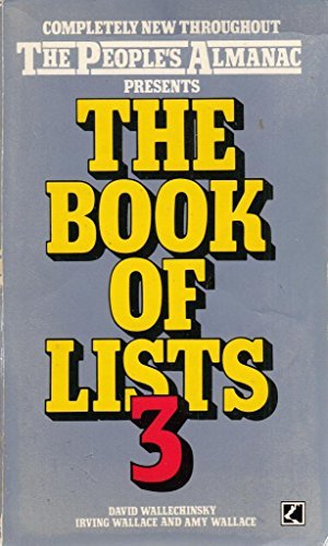 Book cover for "The People's Almanac Presents the Book of Lists 3" by Irving Wallace