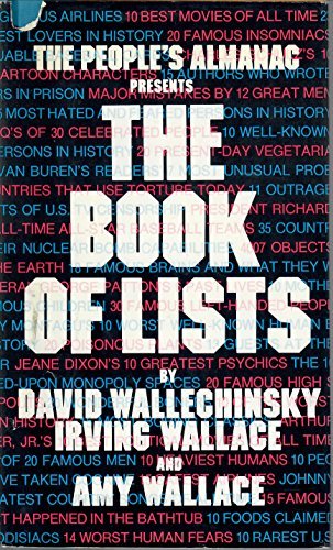 Book cover for "The People's Almanac Presents the Book of Lists" by Irving Wallace