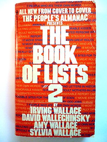 Book cover for "The People's Almanac Presents the Book of Lists #2" by Irving Wallace