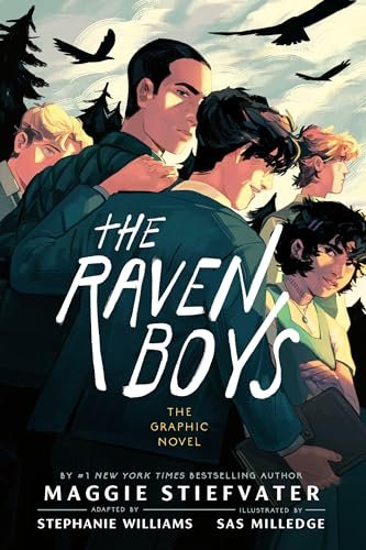 Book cover for "The Raven Boys: The Graphic Novel" by Maggie Stiefvater