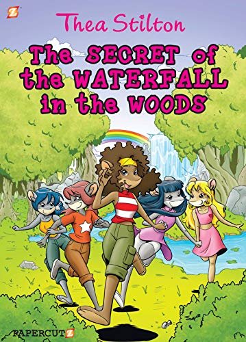 Book cover for "The Secret of the Waterfall in the Woods" by Thea Stilton