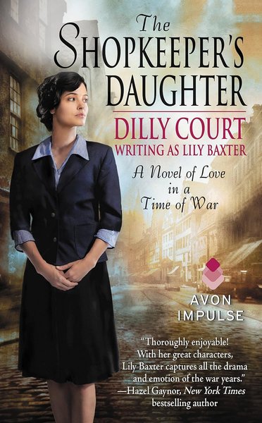 Book cover for "The Shopkeeper's Daughter" by Dilly Court
