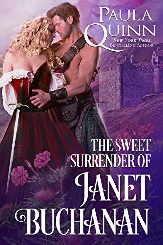 Book cover for "The Sweet Surrender Of Janet Buchanan" by Paula Quinn