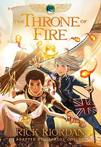 Book cover for "The Throne of Fire" by Rick Riordan