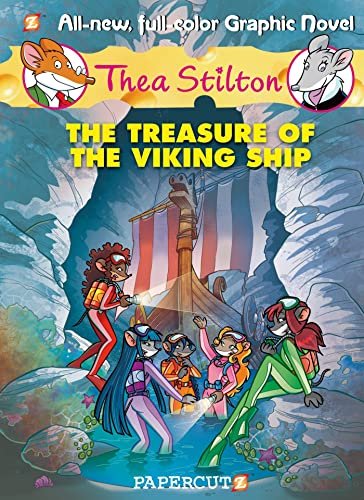 Book cover for "The Treasure of the Viking Ship" by Thea Stilton