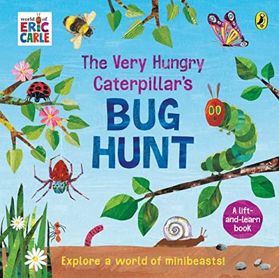 Book cover for "The Very Hungry Caterpillar's Bug Hunt" by Eric Carle