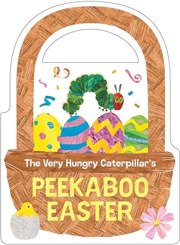 Book cover for "The Very Hungry Caterpillar's Peekaboo Easter" by Eric Carle