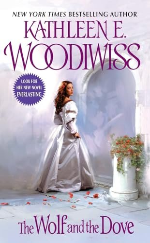 Book cover for "The Wolf and the Dove" by Kathleen E Woodiwiss