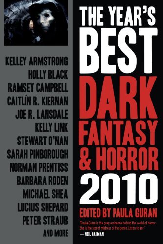 Book cover for "The Year's Best Dark Fantasy & Horror, 2010 Edition" by Elizabeth Bear