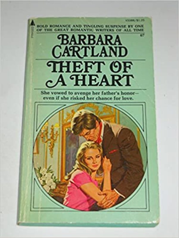 Book cover for "Theft of a Heart" by Barbara Cartland