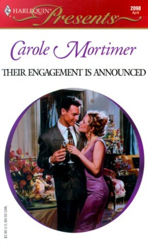 Book cover for "Their Engagement Is Announced" by Carole Mortimer