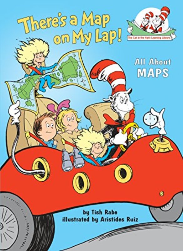 Book cover for "There's a Map on My Lap!" by Tish Rabe