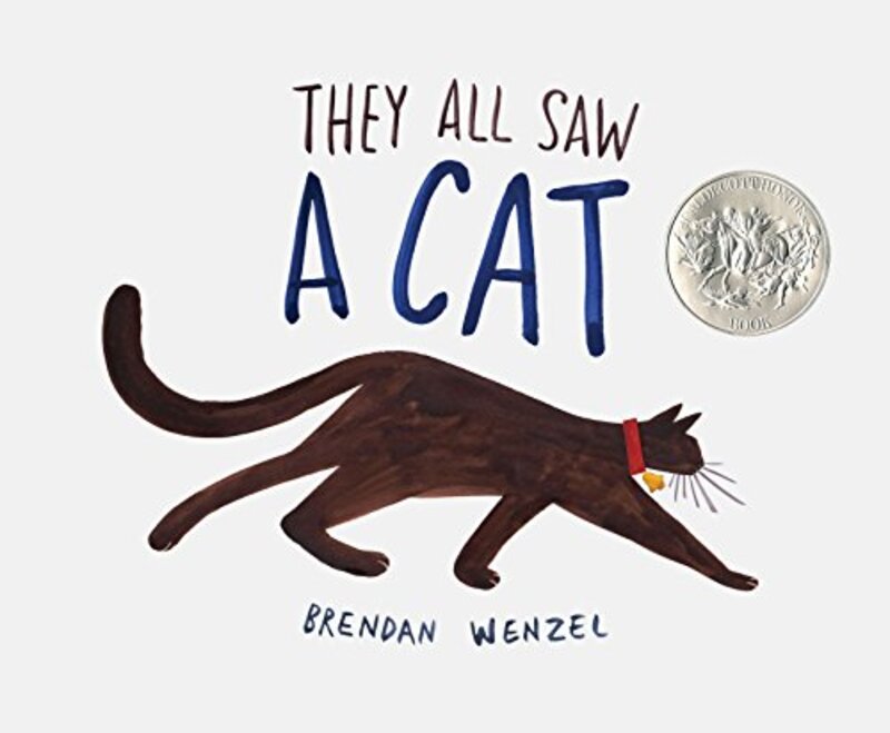 Book cover for "They All Saw A Cat" by Brendan Wenzel