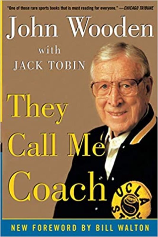 Book cover for "They Call Me Coach" by John Wooden