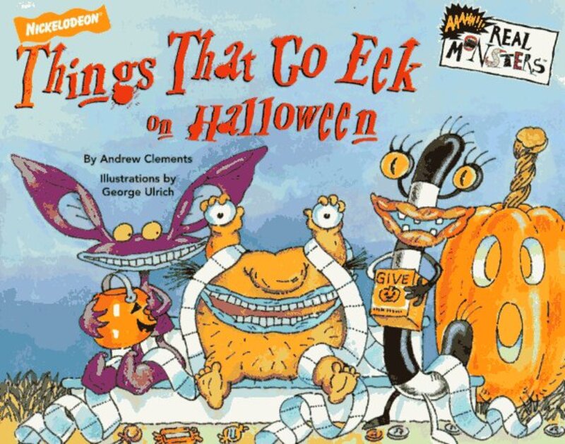 Book cover for "Things That Go Eek on Halloween" by Andrew Clements