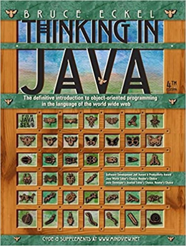 Book cover for "Thinking in Java" by Bruce Eckel