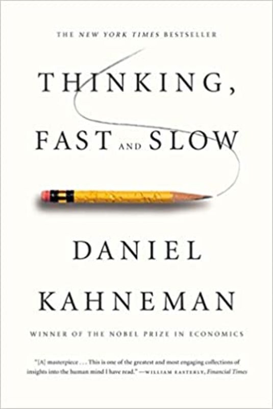 Book cover for "Thinking, Fast and Slow"