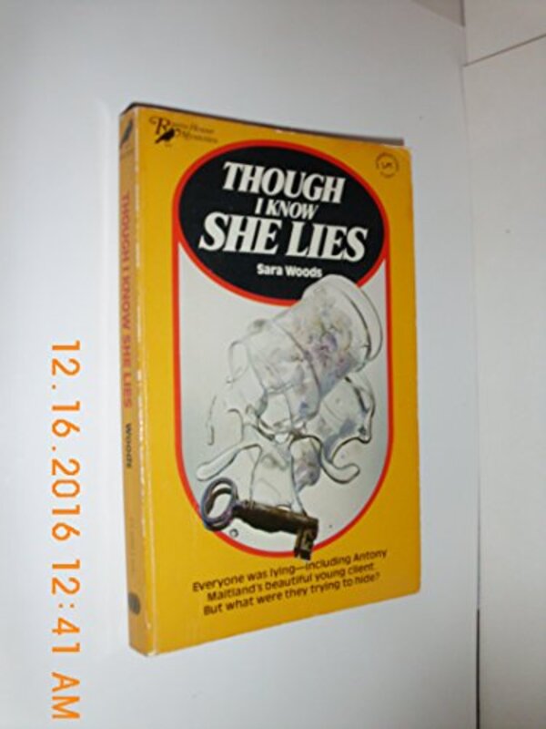 Book cover for "Though I Know She Lies" by Sara Woods