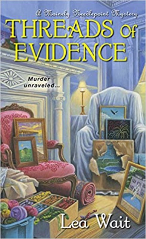 Book cover for "Threads of Evidence" by Lea Wait