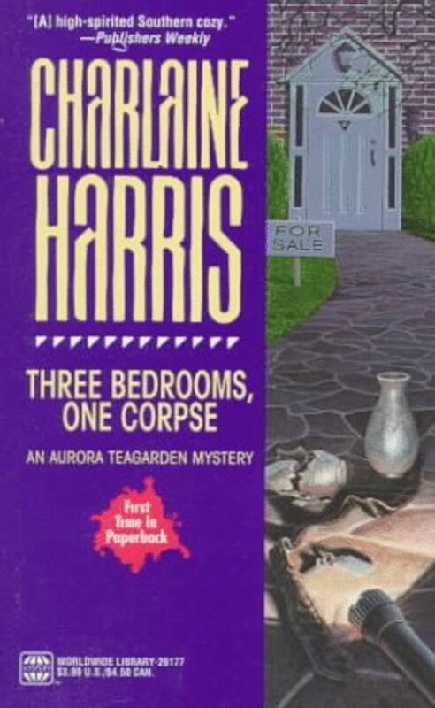 Book cover for "Three Bedrooms, One Corpse" by Charlaine Harris