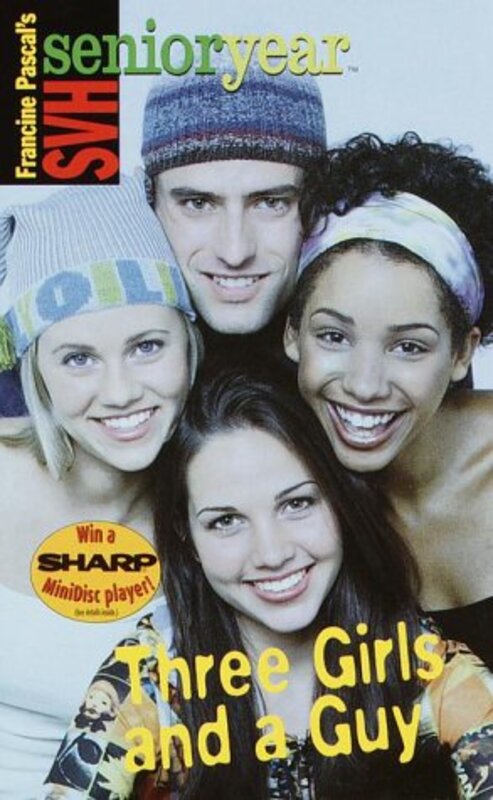 Book cover for "Three Girls and a Guy" by Francine Pascal