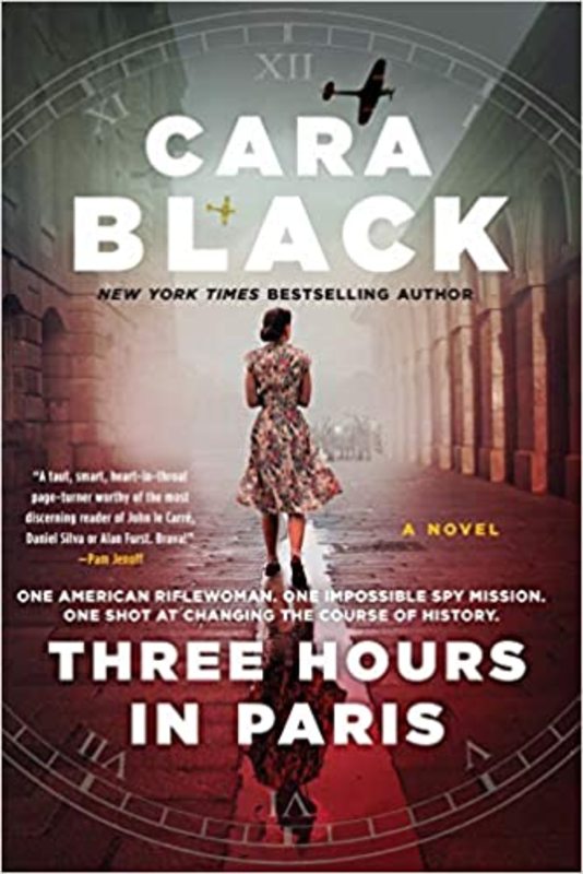 Book cover for "Three Hours In Paris" by Cara Black