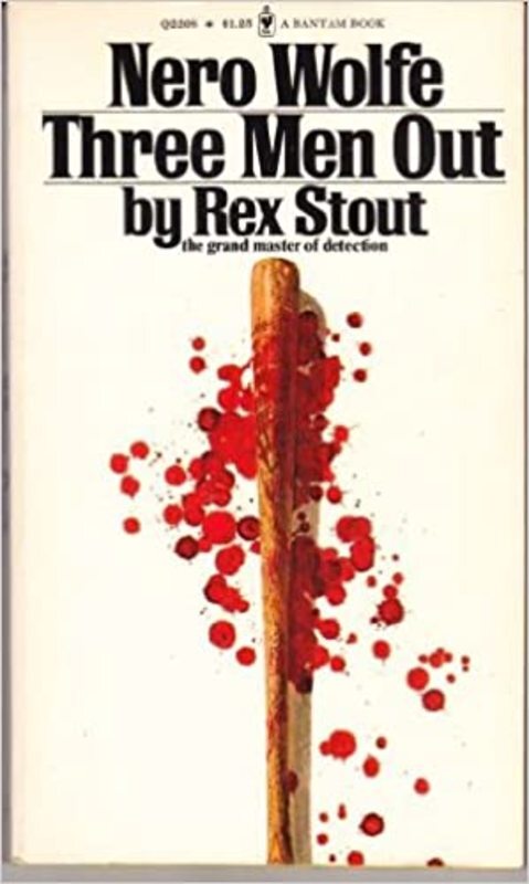 Book cover for "Three Men Out" by Rex Stout