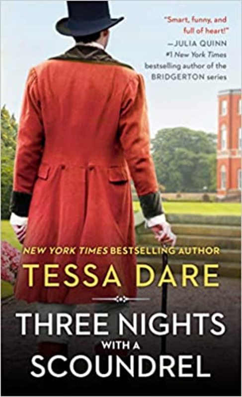 Book cover for "Three Nights with a Scoundrel" by Tessa Dare