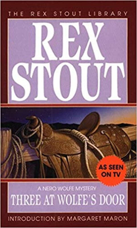 Book cover for "Three at Wolfe's Door" by Rex Stout