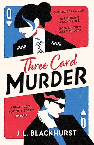 Book cover for "Three Card Murder" by Jenny Blackhurst