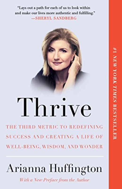 Book cover for "Thrive" by Arianna Huffington