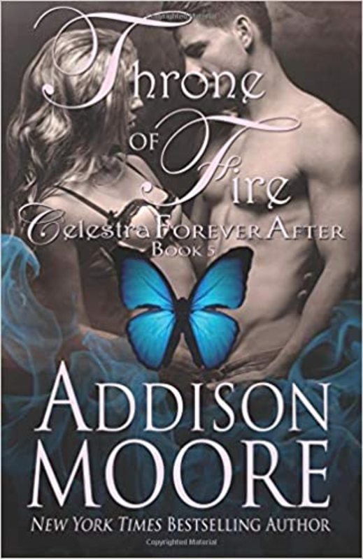 Book cover for "Throne of Fire" by Addison Moore