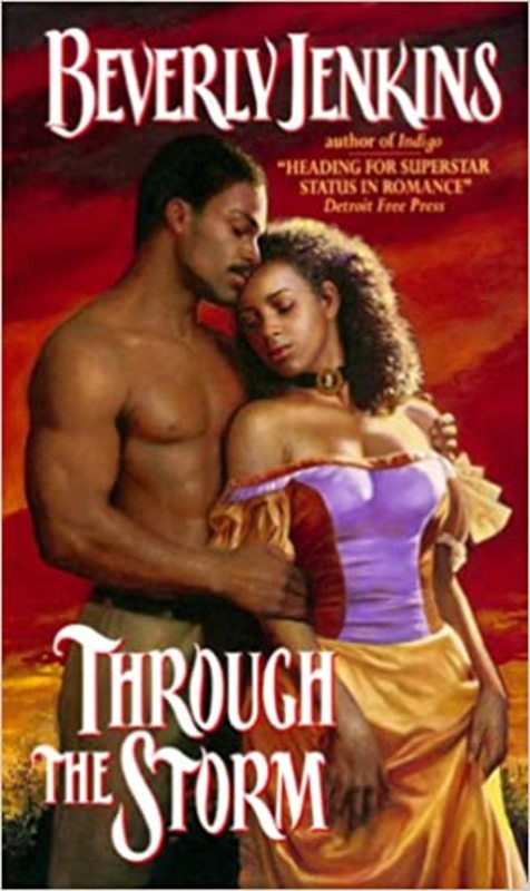 Book cover for "Through the Storm" by Beverly Jenkins