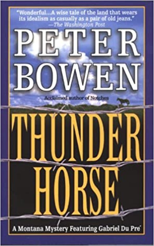 Book cover for "Thunder Horse" by Peter Bowen