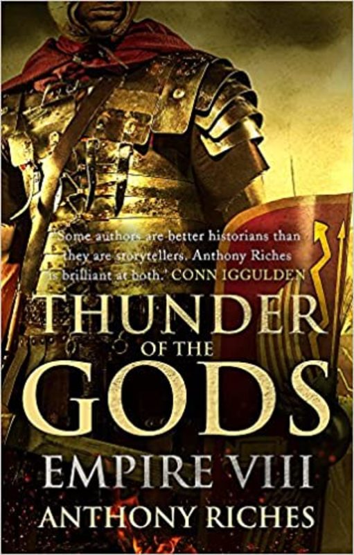 Book cover for "Thunder of the Gods" by Anthony Riches