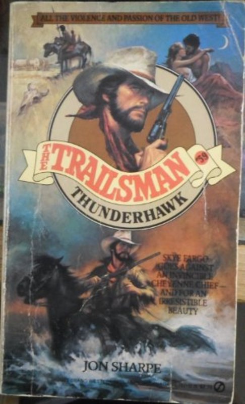 Book cover for "Thunderhawk" by Jon Sharpe
