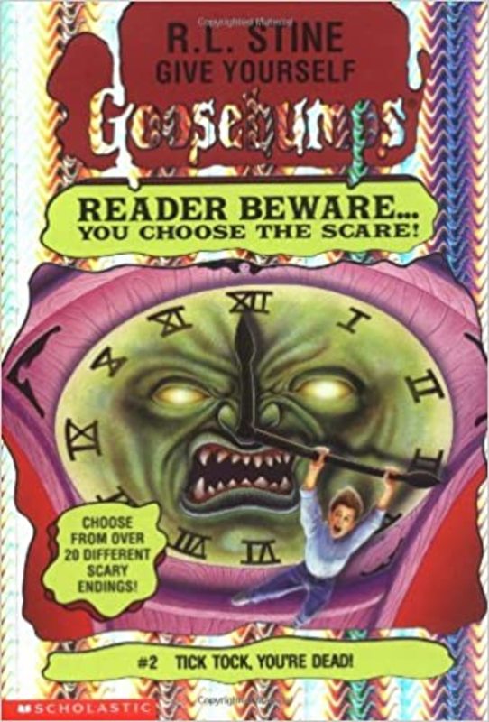 Book cover for "Tick Tock, You're Dead!" by R.L. Stine