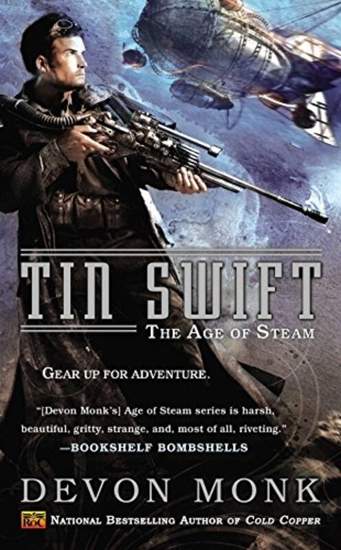 Book cover for "Tin Swift" by Devon Monk