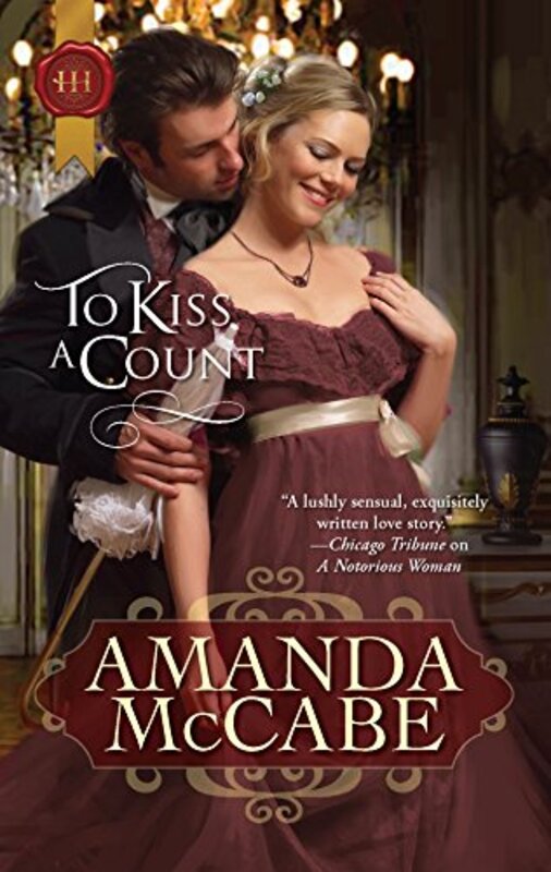 Book cover for "To Kiss a Count" by Amanda McCabe