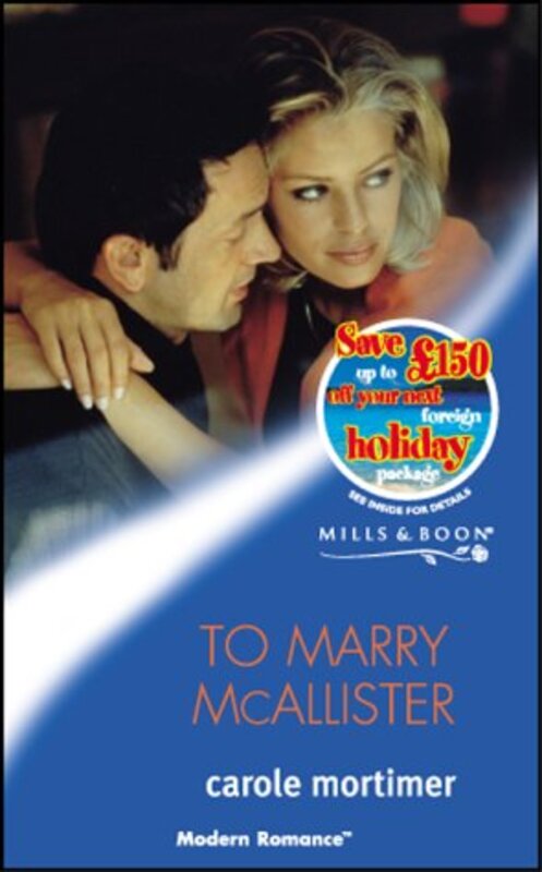 Book cover for "To Marry McAllister" by Carole Mortimer