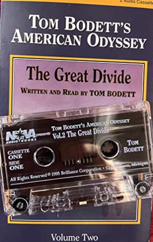 Book cover for "Tom Bodett's American Odyssey: The Great Divide" by Tom Bodett