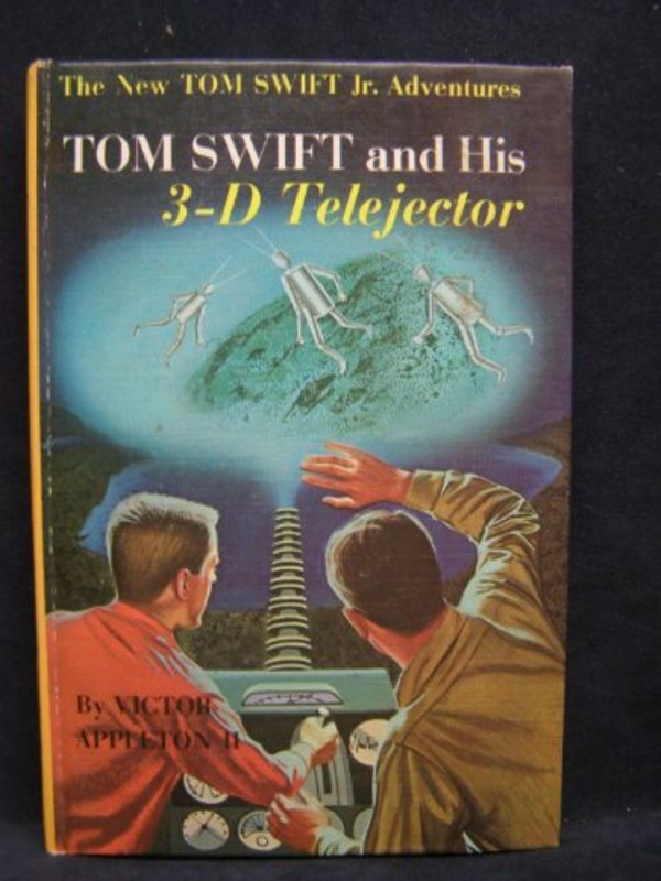 Book cover for "Tom Swift and His 3-D Telejector" by Victor Appleton