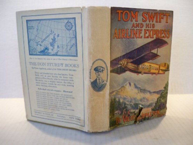 Book cover for "Tom Swift and His Airline Express / From Ocean to Ocean by Daylight" by Victor Appleton