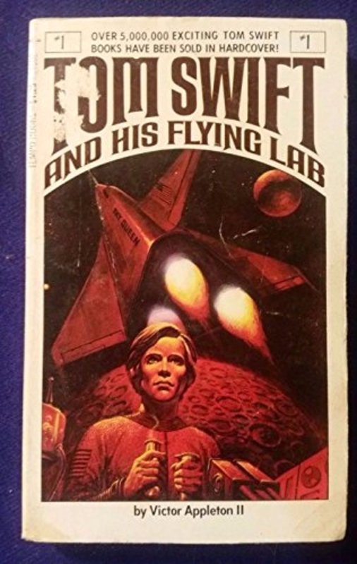 Book cover for "Tom Swift and His Flying Lab" by Victor Appleton