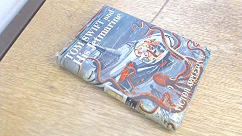 Book cover for "Tom Swift and His Jetmarine" by Victor Appleton