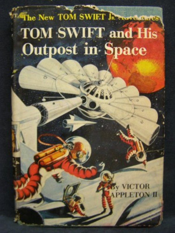 Book cover for "Tom Swift and His Outpost in Space" by Victor Appleton