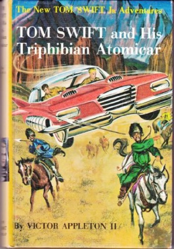Book cover for "Tom Swift and His Triphibian Atomicar" by Victor Appleton