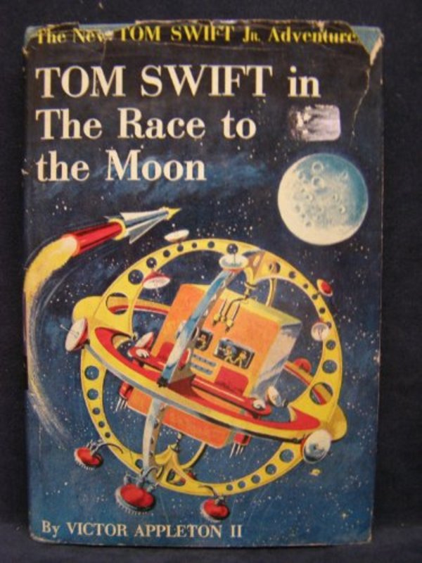 Book cover for "Tom Swift in the Race to the Moon" by Victor Appleton